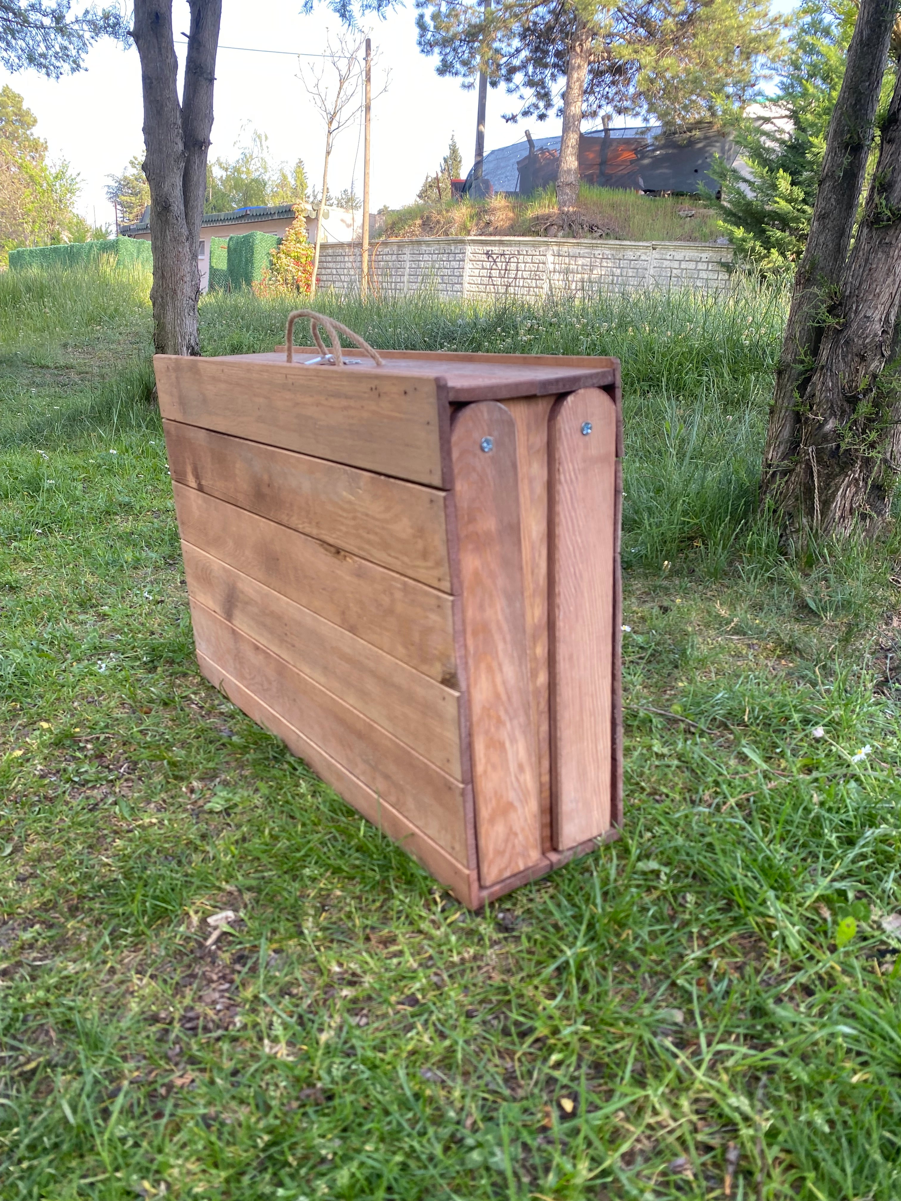 Bavul Tipi Katlanır Masa Sandalye Seti